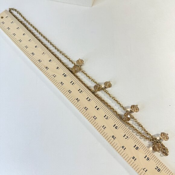 Stella and Dot Crystal Stion Necklace Long Length Gold Tone Rhinestones - Picture 7 of 7